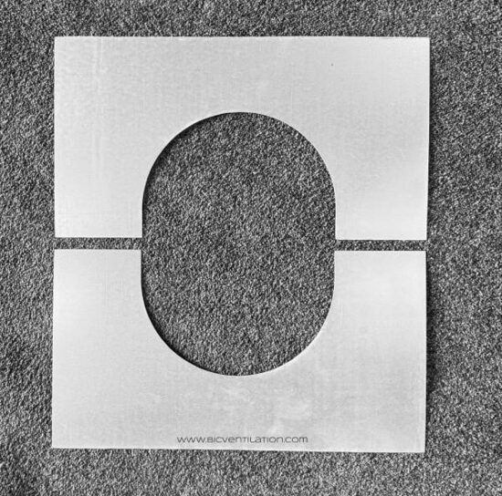 Dekoratīvā ventilācijas uzlika (2 daļās)